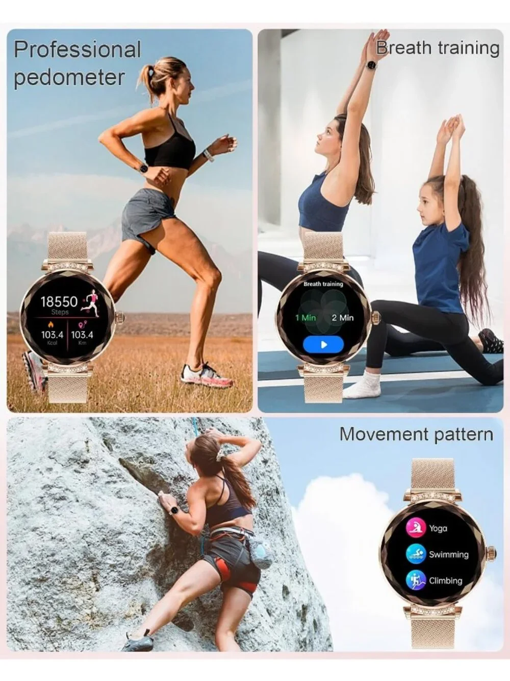 Stylish Fitness Smartwatch for Women, 1.19